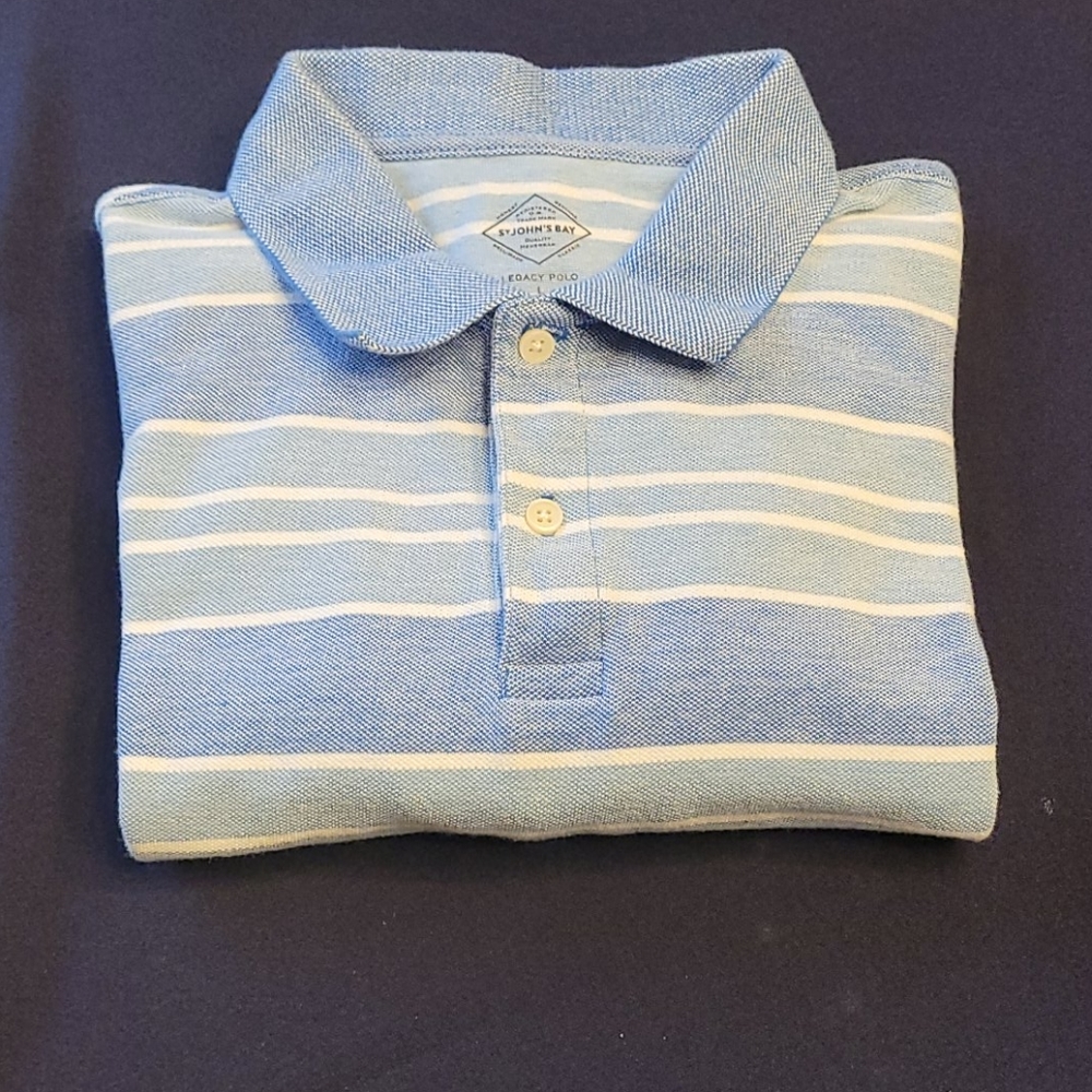 St John's Bay Legacy Polo Short Sleeve Shirt "L"